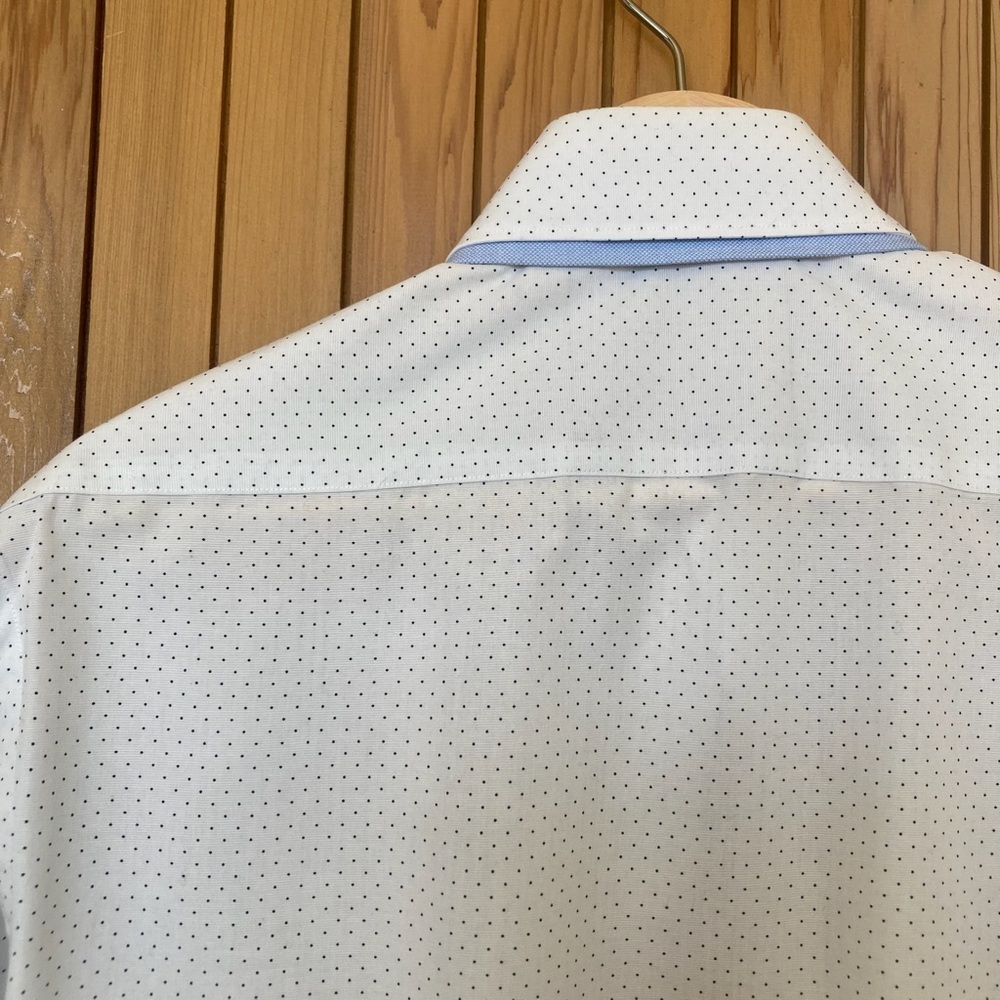 Zara small dot long sleeve buttondown shirt - Picture 4 of 7
